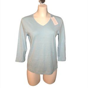 Long Sleeve -Paige V-Ocean Wave